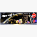 stop sign enlarged rectangular magnet