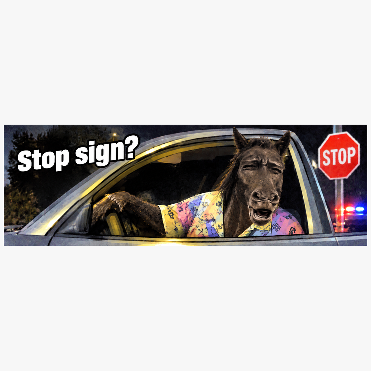 stop sign enlarged rectangular magnet